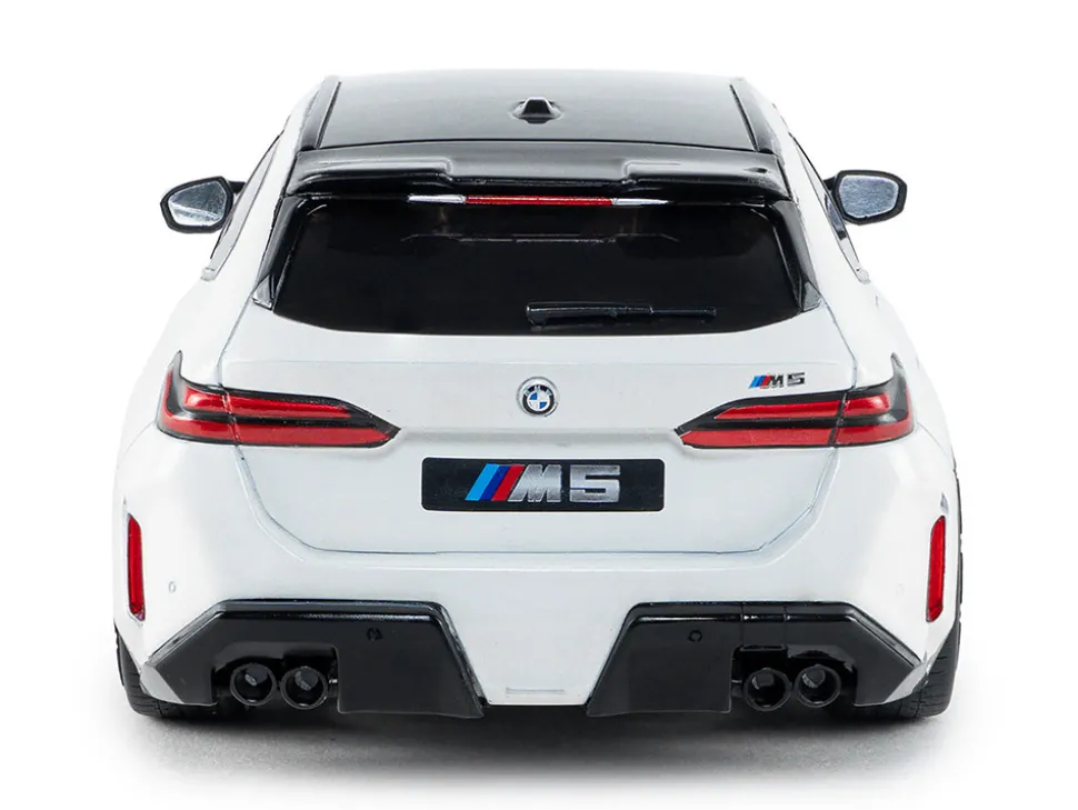 2025 BMW M5 Touring Alpine White with Black Top 1/18 Diecast Model Car by Solido