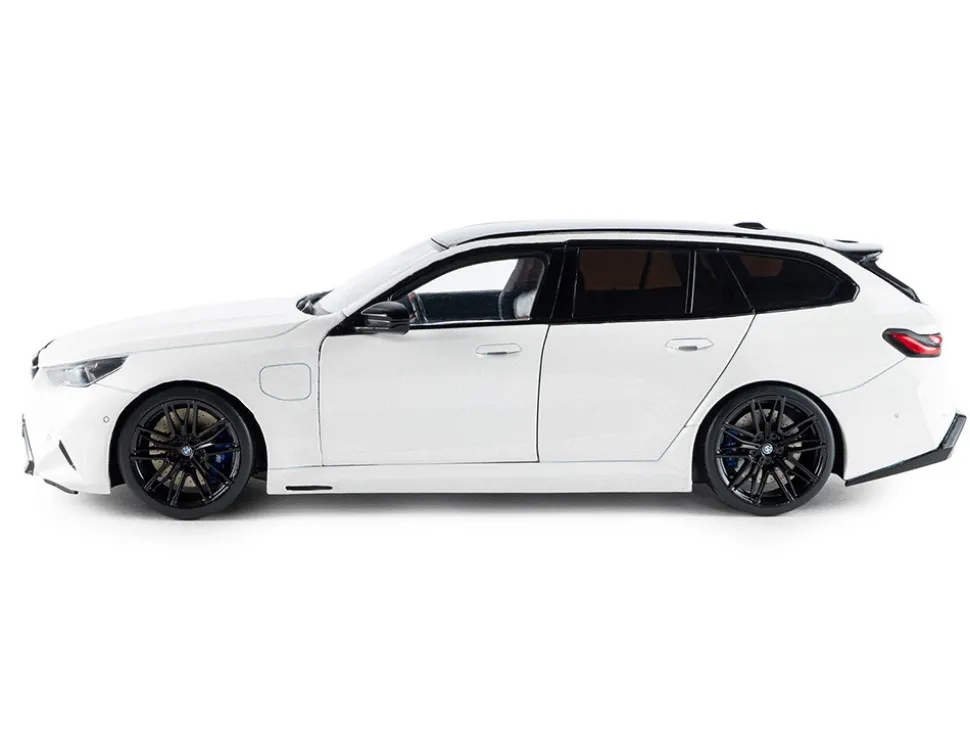 2025 BMW M5 Touring Alpine White with Black Top 1/18 Diecast Model Car by Solido