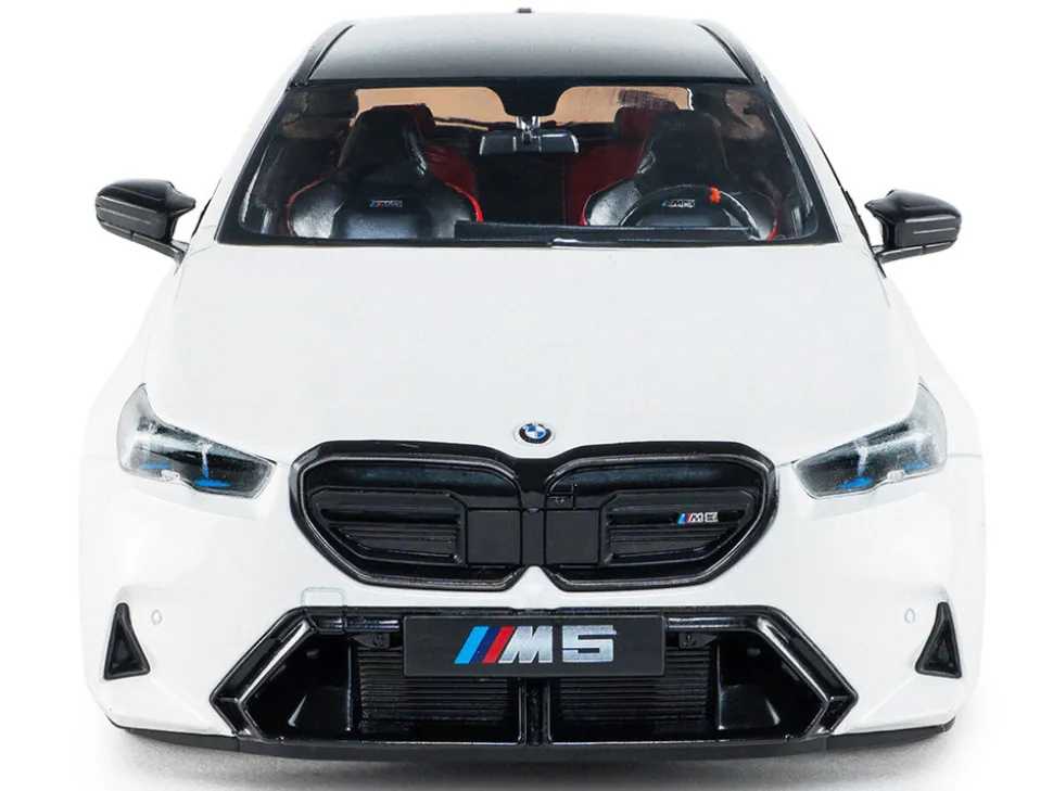 2025 BMW M5 Touring Alpine White with Black Top 1/18 Diecast Model Car by Solido
