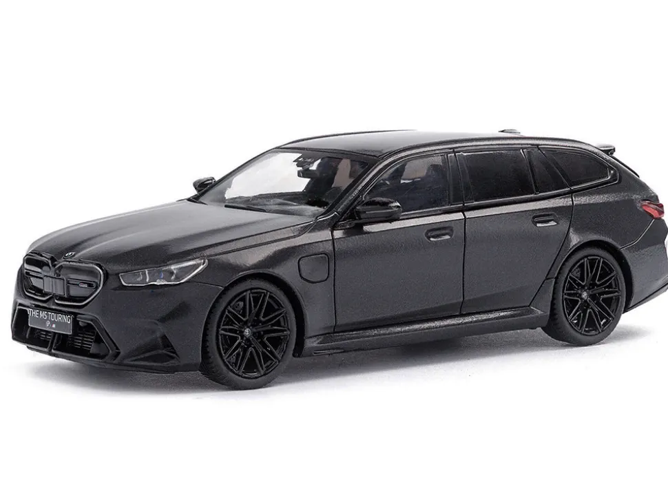 2024 BMW M5 Touring Frozen Deep Gray Metallic with Black Top 1/43 Diecast Model Car by Solido