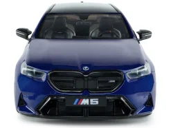 2025 BMW M5 Touring Marina Bay Blue Metallic with Black Top 1/18 Diecast Model Car by Solido