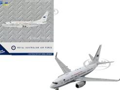 Boeing 737 700 Aircraft Royal Australian Air Force A36 001 White with Blue Stripes Gemini Macs Series 1/400 Diecast Model Airplane GeminiJets GM133