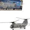 Boeing CH 46 Sea Knight Helicopter Olive Drab United States Marines Military Mission Series 1/55 Diecast Model New Ray 25893