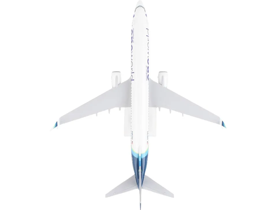 Boeing 737-900 Commercial Aircraft "Alaska Airlines - One World" (N487AS) White with Blue Tail (Snap-Fit) 1/130 Plastic Model by Skymarks