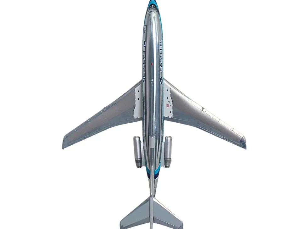 Boeing 727-100 Commercial Aircraft "Eastern Air Lines" (N8120N) Silver with Blue Stripes "Gemini 200" Series 1/200 Diecast Model Airplane by GeminiJets