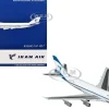 Boeing 747-100 Commercial Aircraft "Iran Air" (EP-IAM) White with Blue Stripes 1/400 Diecast Model Airplane by GeminiJets