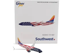 Boeing 737 800 Commercial Aircraft Southwest Airlines Freedom One United States Flag Livery 1/400 Diecast Model Airplane GeminiJets GJ2039