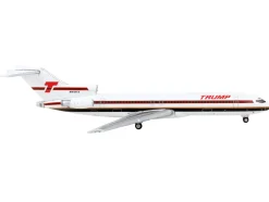 Boeing 727 200 Commercial Aircraft Trump Shuttle White with Red Stripes 1/400 Diecast Model Airplane GeminiJets GJ2176
