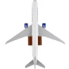 Boeing 777-300 Commercial Aircraft "United Airlines" (N2749U) White with Blue Tail with Wood Stand (2019 Livery) (Snap-Fit) 1/200 Plastic Model by Skymarks