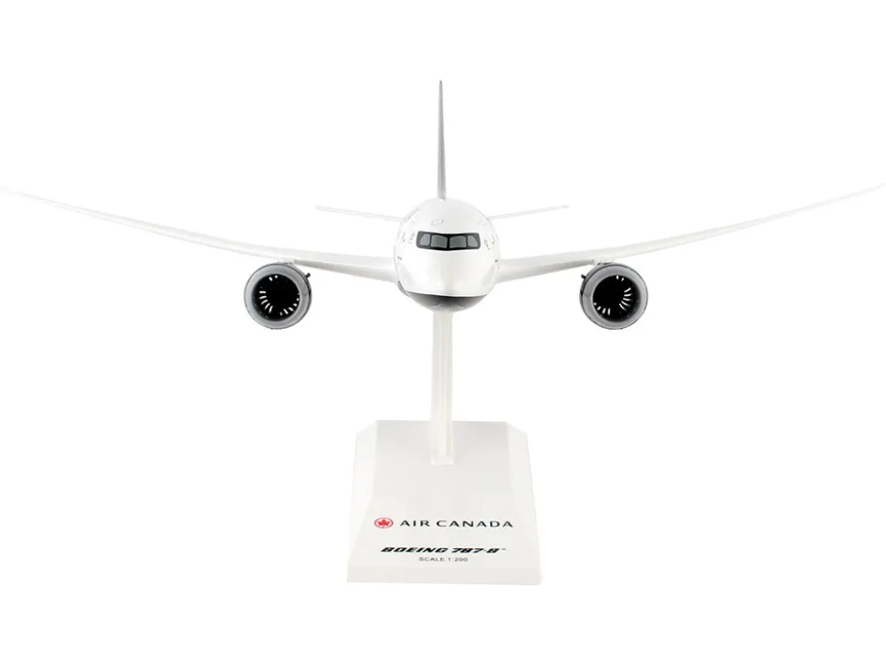 Boeing 787-8 Dreamliner Commercial Aircraft "Air Canada" (C-GHPQ) White with Black Tail (Snap-Fit) 1/200 Plastic Model by Skymarks