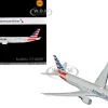 Boeing 777-200ER Commercial Aircraft with Flaps Down "American Airlines" (N788AN) Silver with Striped Tail "Gemini 200" Series 1/200 Diecast Model Airplane by GeminiJets