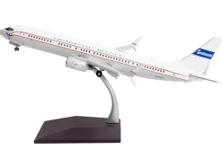 Boeing 737-900ER Commercial Aircraft with Flaps Down