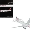 Boeing 777F Commercial Aircraft "Qatar Cargo" (A7-BFT) Gray with Tail Graphics "Gemini 200 - Interactive" Series 1/200 Diecast Model Airplane by GeminiJets