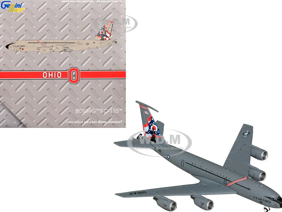 Boeing KC-135R Stratotanker Aircraft "Ohio Air National Guard" United States Air Force (63-8013) Gray "Gemini Macs" Series 1/400 Diecast Model Airplane by GeminiJets