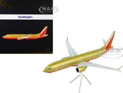 Boeing 737 MAX 8 Commercial Aircraft Southwest Airlines Gold and Red Gemini 200 Series 1/200 Diecast Model Airplane GeminiJets G2SWA1216