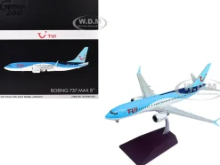 Boeing 737 MAX 8 Commercial Aircraft "TUI Airways" (G-TUMY) Blue and White "Gemini 200" Series 1/200 Diecast Model Airplane by GeminiJets