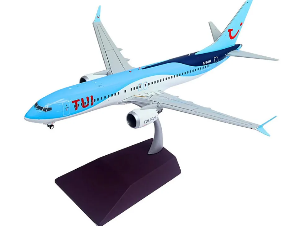Boeing 737 MAX 8 Commercial Aircraft "TUI Airways" (G-TUMY) Blue and White "Gemini 200" Series 1/200 Diecast Model Airplane by GeminiJets