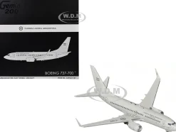 Boeing 737-700 Transport Aircraft "Fuerza Aerea Argentina (Air Force)" (T-99) Gray "Gemini 200" Series 1/200 Diecast Model Airplane by GeminiJets