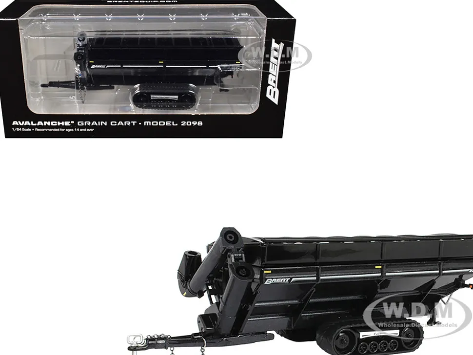 Brent 2098 Avalanche Grain Cart with Equalizer Tracks Black Metallic 1/64 Diecast Model by SpecCast