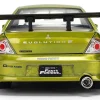 Brian's Mitsubishi Lancer Evolution VII Green Color Brush Finish "2 Fast 2 Furious" (2003) Movie "25 Years of Fast & Furious" Series 1/24 Diecast Model Car by Jada