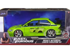 Brian's Mitsubishi Lancer Evolution VII The Fast and the Furious Movie 1/24 Diecast Model Car Jada 99788