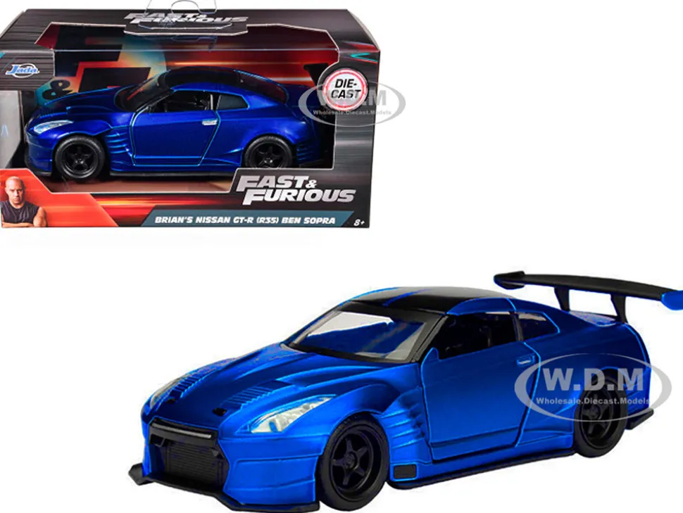 Brian's 2009 Nissan GTR R35 Blue Ben Sopra "Fast & Furious" Movie 1/32 Diecast Model Car Jada 98270