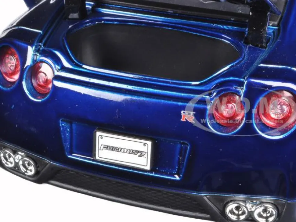 Brian's 2009 Nissan GTR R35 Blue "Fast & Furious 7" Movie 1/24 Diecast Model Car Jada 97036