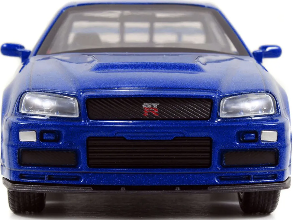 Brian's Nissan Skyline GT-R R34 Blue "Fast & Furious" Movie 1/32 Diecast Car Model Jada 97185