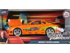 Brian's Toyota Supra Orange "Fast & Furious" Movie 1/24 Diecast Model Car Jada 97168