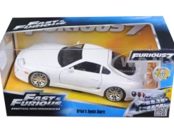 Brian's Toyota Supra White Fast & Furious Movie 1/24 Diecast Car Model Jada 97375
