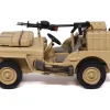 British SAS 1/4-Ton Willys Jeep with Vickers K Machine Gun Desert Sand "British Royal Army" 1/43 Diecast Model by Militaria Die Cast