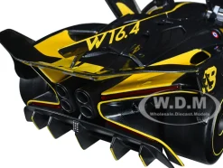 Bugatti Bolide Yellow Carbon Gray 1/18 Diecast Model Car Bburago 11047