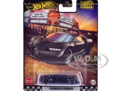 2016 Bugatti Chiron Black "Boulevard" Series Diecast Model Car by Hot Wheels