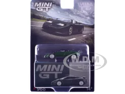 Bugatti EB110 GT Verde Scuro Dark Green Metallic Limited Edition 1/64 Diecast Model Car by Mini GT