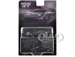 Bugatti EB110 Super Sport Grigio Scuro Dark Gray Metallic Limited Edition 1/64 Diecast Model Car by Mini GT