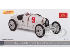 Bugatti T35 #9 National Color Project Grand Prix Germany Limited Edition 800 pieces Worldwide 1/18 Diecast Model Car CMC 100 B005