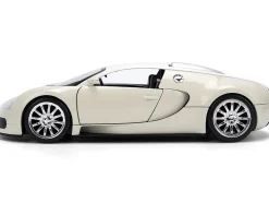 2011 Bugatti Veyron White and Tan "Furious 7" (2015) Movie "25 Years of Fast & Furious" Series 1/24 Diecast Model Car by Jada