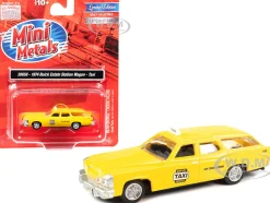 1974 Buick Estate Station Wagon Taxi Yellow 1/87 (HO) Scale Model Classic Metal Works 30656