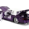 1987 Buick Grand National Candy Purple with Graphics and White Top and Interior "Bigtime Muscle" Series 1/24 Diecast Model Car by Jada