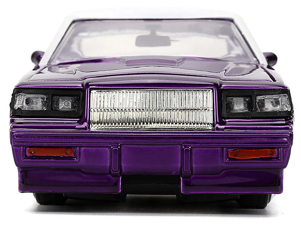 1987 Buick Grand National Candy Purple with Graphics and White Top and Interior "Bigtime Muscle" Series 1/24 Diecast Model Car by Jada