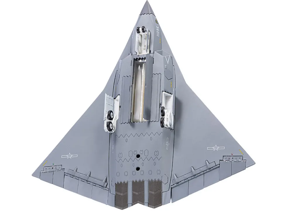 CAC J-36 Stealth Fighter Aircraft "Chinese Military" People’s Liberation Army Air Force 1/100 Diecast Model by Air Force 1