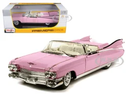 1959 Cadillac Eldorado Biarritz Pink 1/18 Diecast Model Car by Maisto 36813
