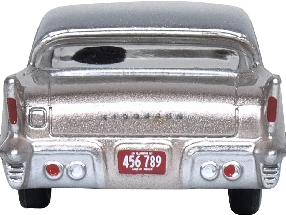 1957 Cadillac Eldorado Brougham Sandalwood Beige Metallic with Silver Top 1/87 (HO) Scale Diecast Model Car Oxford Diecast 87CE57004