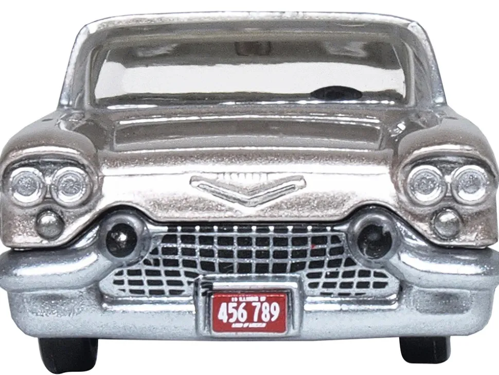 1957 Cadillac Eldorado Brougham Sandalwood Beige Metallic with Silver Top 1/87 (HO) Scale Diecast Model Car Oxford Diecast 87CE57004