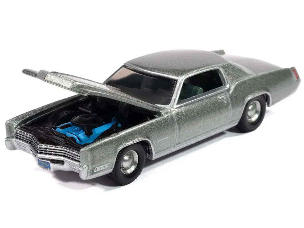 1967 Cadillac Eldorado Crystal Firemist Metallic with Green Interior "Luxury Cruisers" Series 1/64 Diecast Model Car by Auto World
