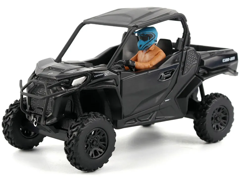 Can-Am Commander XT 1000R Matt Black with Driver Figure 1/32 Diecast Model by BRP Models