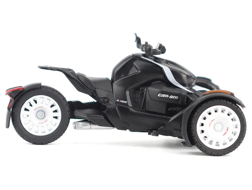 Can-Am Ryker Rally 3-Wheel Motorcycle Ghost Black 1/32 Diecast Model by BRP Models