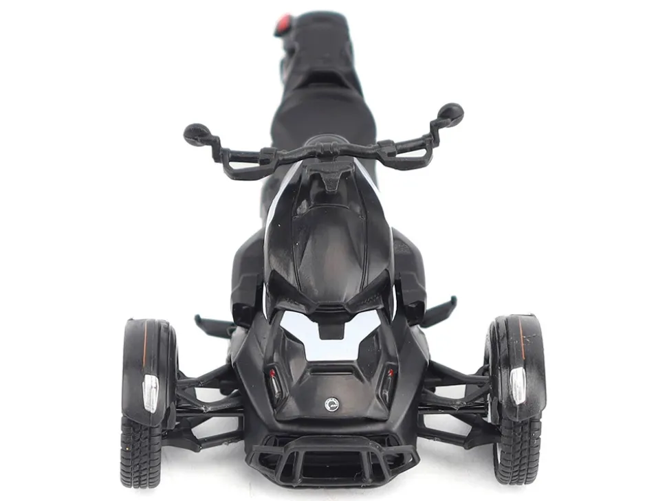 Can-Am Ryker Rally 3-Wheel Motorcycle Ghost Black 1/32 Diecast Model by BRP Models
