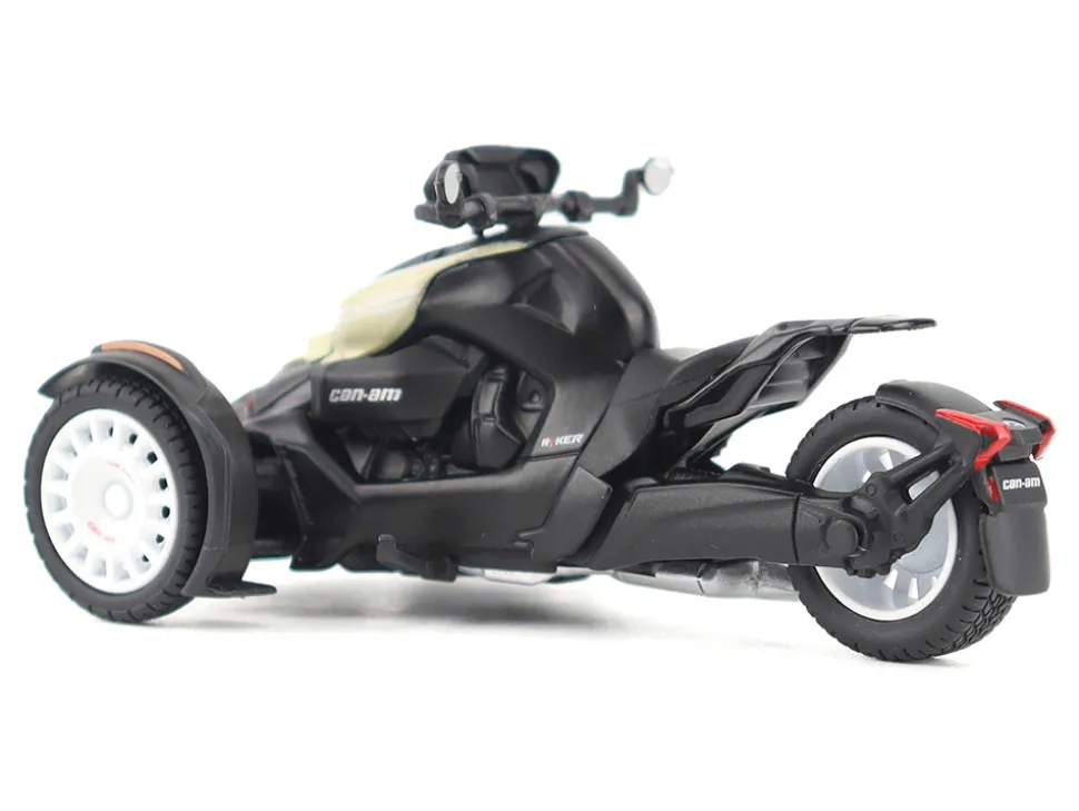 Can-Am Ryker Rally 3-Wheel Motorcycle Sand Storm and Black 1/32 Diecast Model by BRP Models