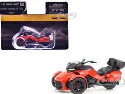 Can-Am Spyder F3 Limited Special Series 3-Wheel Motorcycle Viper Red 1/32 Diecast Model by BRP Models